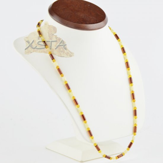 Men's amber necklace with genuine amber